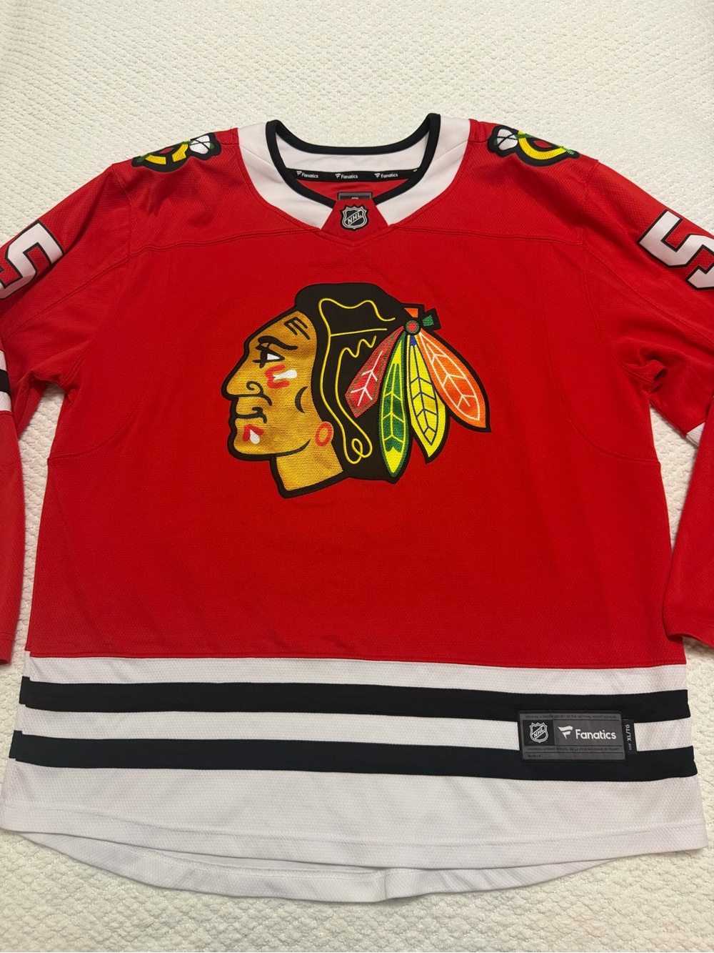 Fanatics Chicago Blackhawks NHL #55 Red Jersey Men's Size XL